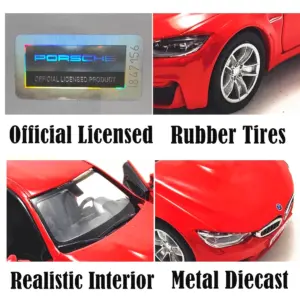 BMW M4 Pullback Toy Car 1:36 Scale Red 19 S124ac98044ce4a6f8361a38cb7b08b2ek 2