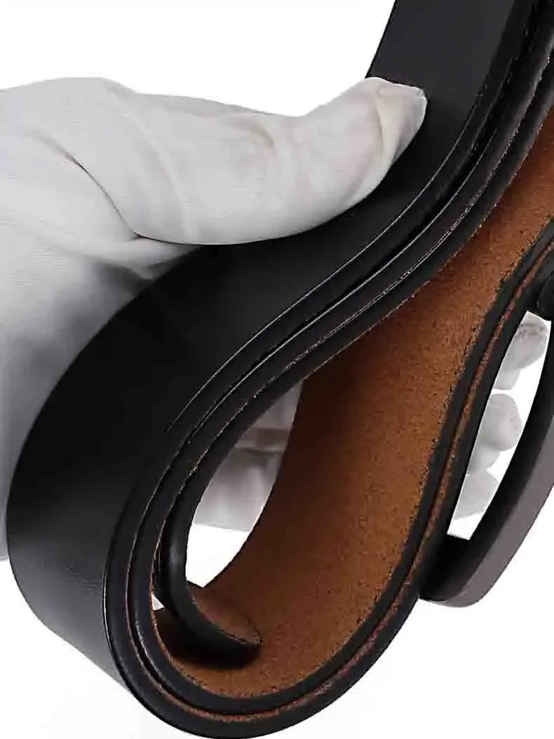 Genuine Leather Men's Belt in Black 6 Genuine Leather Men's Belt in Black - Image 6