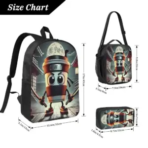 Kids Backpack and Lunch Box Set Ninja Style 7 S15c881a9f7544ca4aa91f20f95a761350