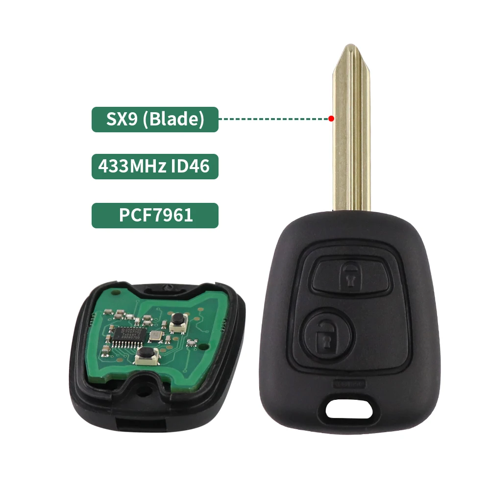433MHz Remote Key for Citroen and Peugeot 7 433MHz Remote Key for Citroen and Peugeot - Image 7