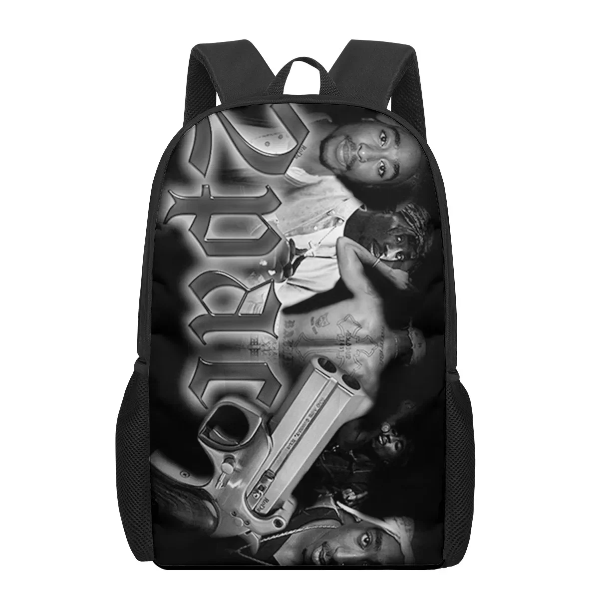 2pac Monochrome Graphic School Backpack 4 2pac Monochrome Graphic School Backpack - Image 4