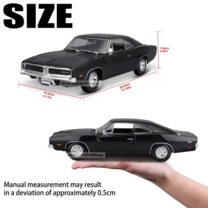 Maisto 1:18 Scale 1969 Dodge Charger R/T Model 11 S1c3cb2dabca744068658420f8fac604a1