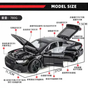 1:18 Scale Audi RS7 Diecast Model in Black 12 S1e307453d61d4edbbb4b6bd020167eb3L