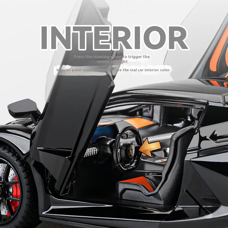 1:24 Scale Revuelto Die-Cast Alloy Car Model 3 1:24 Scale Revuelto Die-Cast Alloy Car Model - Image 3