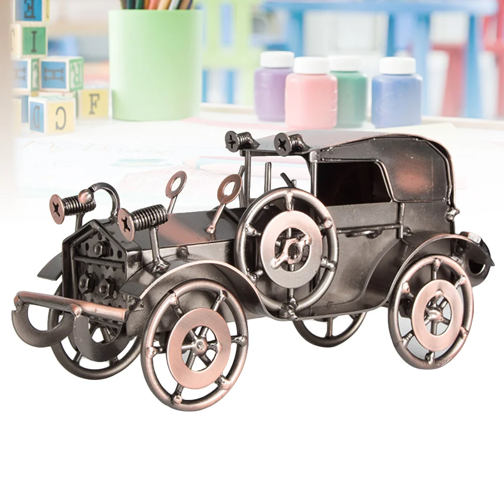 2PCS Iron Vintage Car Model in Dark Brown 6 2PCS Iron Vintage Car Model in Dark Brown - Image 6