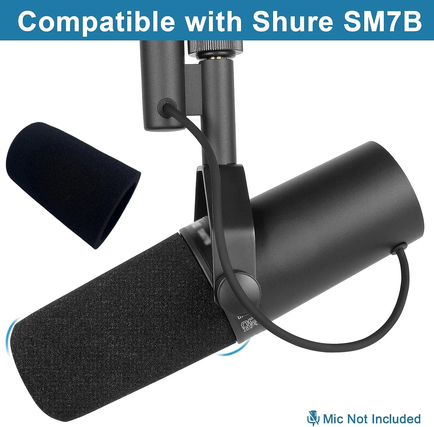 Sponge Foam Cover for Shure SM7B Microphone 2 Sponge Foam Cover for Shure SM7B Microphone - Image 2