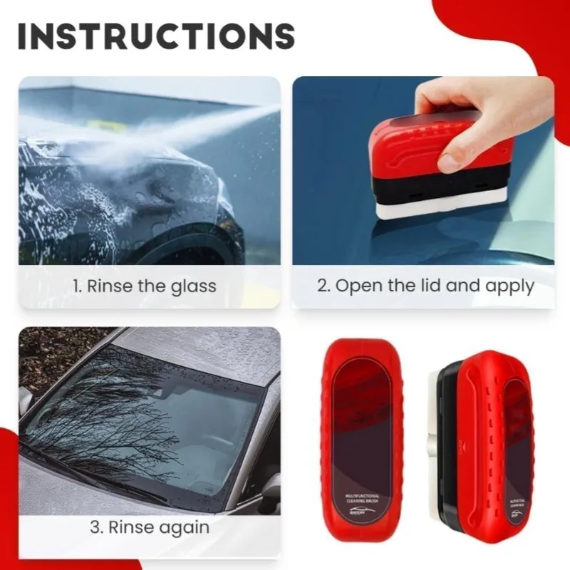 Car Glass Oil Film Remover Tool with Applicator 3 Car Glass Oil Film Remover Tool with Applicator - Image 3