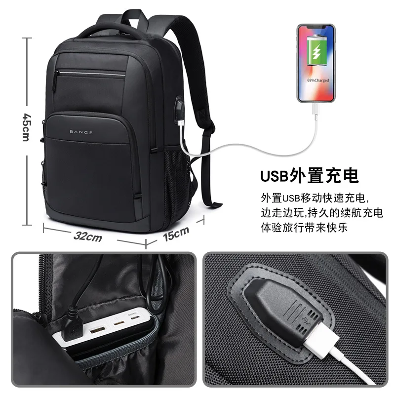 Stylish Black Men's Designer Laptop Backpack 2 Stylish Black Men's Designer Laptop Backpack - Image 2