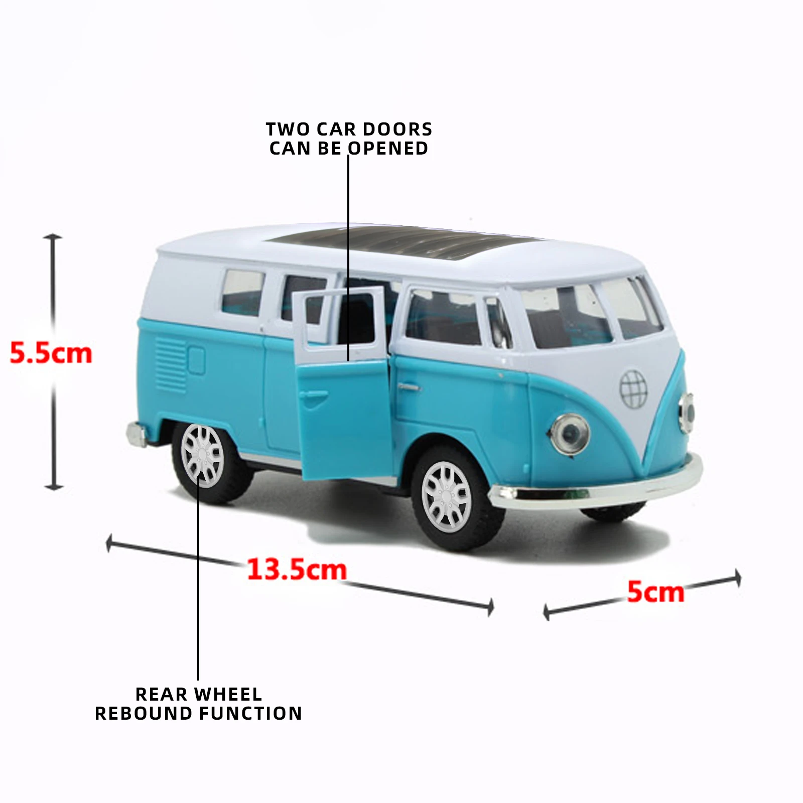 Volkswagen T1 Bus Diecast Model 1:36 Scale 5 Volkswagen T1 Bus Diecast Model 1:36 Scale - Image 5