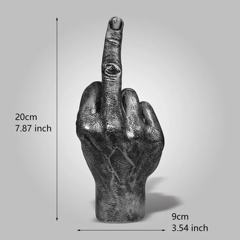 Middle Finger Resin Statue Modern Decor 9x8x20 cm 7 Middle Finger Resin Statue Modern Decor 9x8x20 cm - Image 7