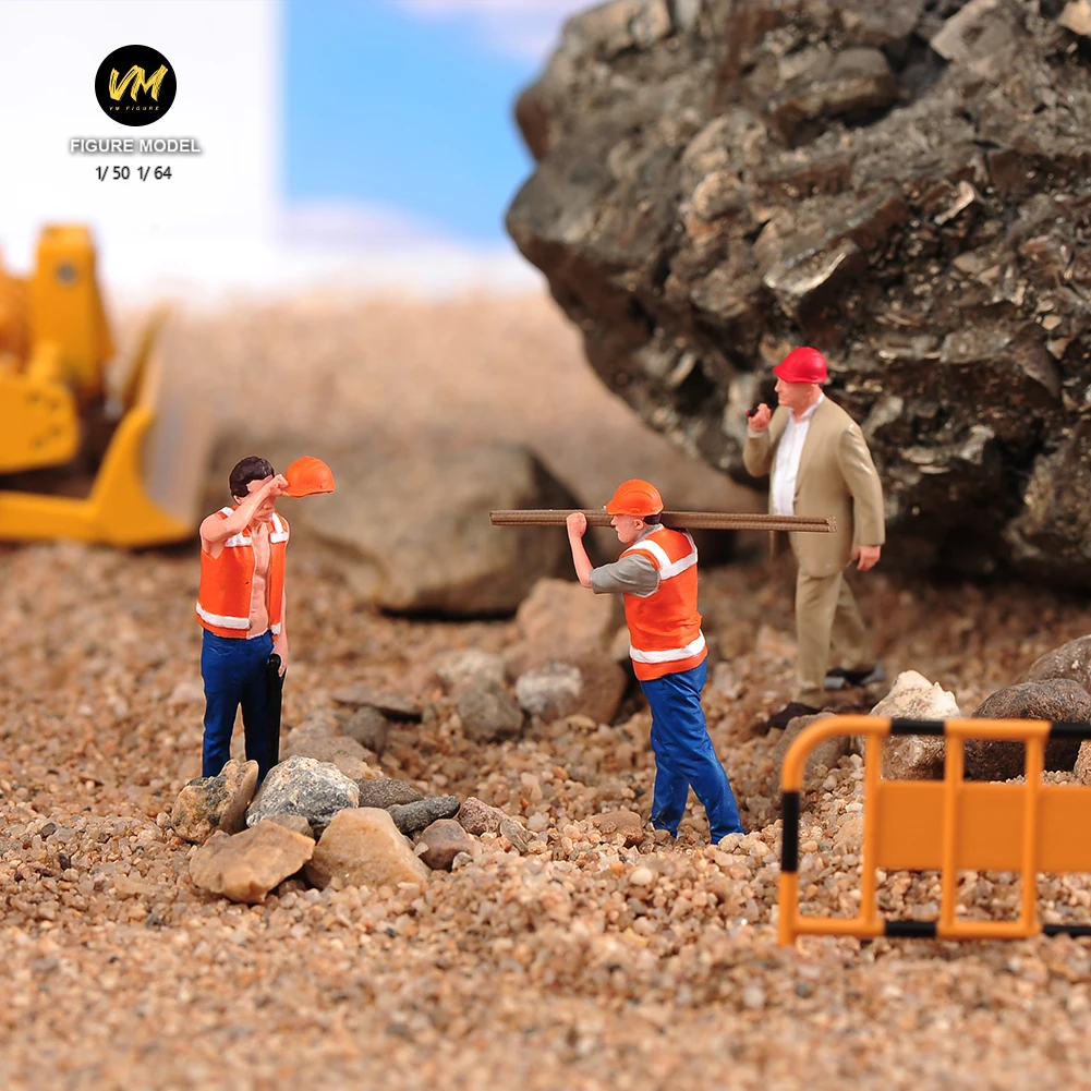 Construction Worker Miniature Figures Set 3 Construction Worker Miniature Figures Set - Image 3
