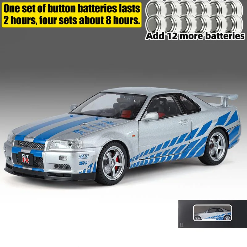 Nissan GTR R34 Skyline 1:18 Diecast Model 16 Nissan GTR R34 Skyline 1:18 Diecast Model - Image 16