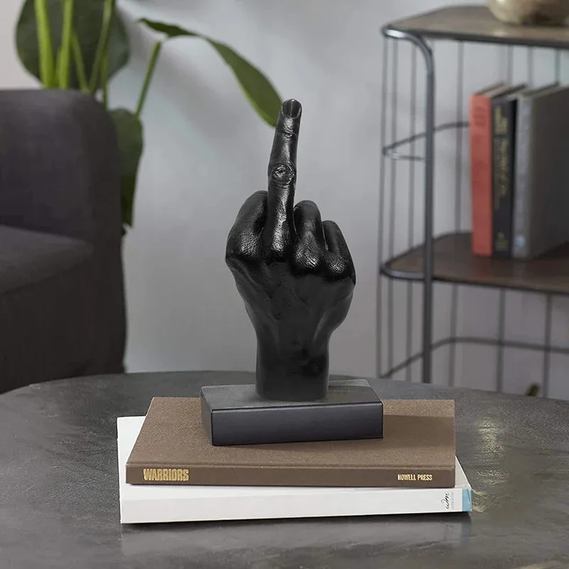 Middle Finger Resin Statue Modern Decor 9x8x20 cm 3 Middle Finger Resin Statue Modern Decor 9x8x20 cm - Image 3