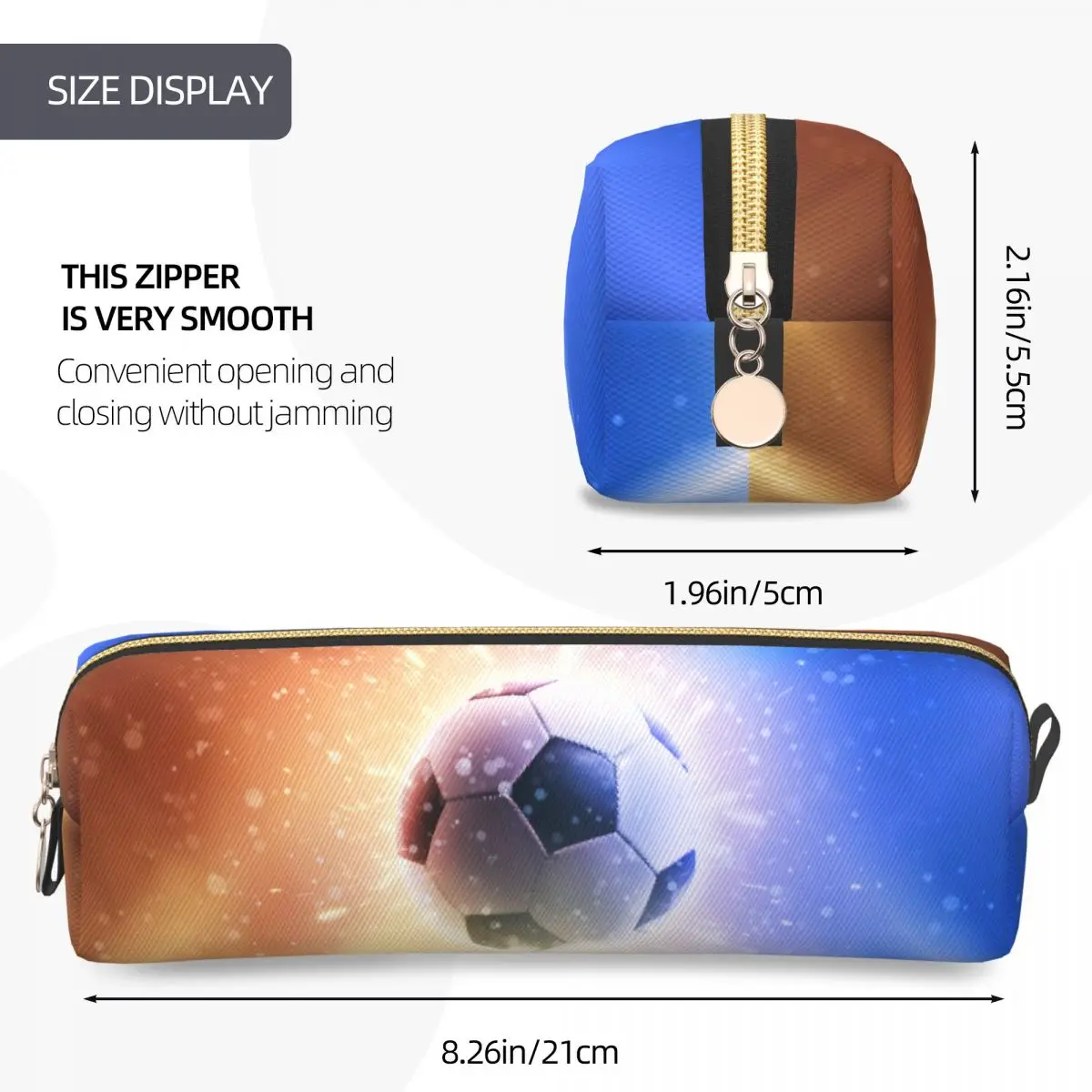 Creative Soccer Pencil Case with Zipper Closure 4 Creative Soccer Pencil Case with Zipper Closure - Image 4
