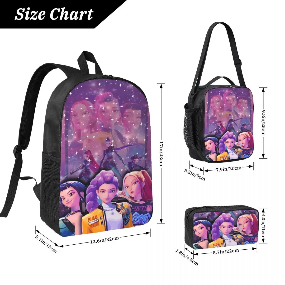 Kpop Demon Hunters Backpack Set with Lunch Box 2 Kpop Demon Hunters Backpack Set with Lunch Box - Image 2