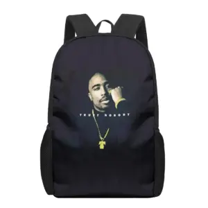 2pac Monochrome Graphic School Backpack 52 S252a4079174a4480b5be2b85e6f98b55e