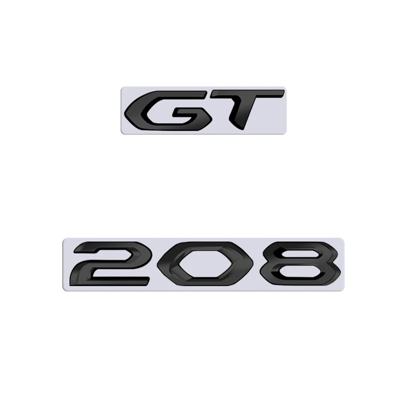 Peugeot 208 GT 3D Metal Badge Set 2 Peugeot 208 GT 3D Metal Badge Set - Image 2