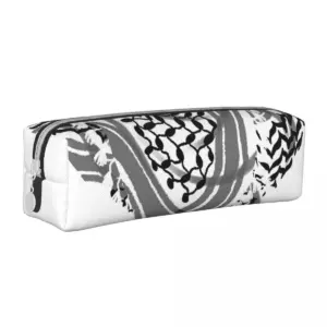 Palestine Keffiyeh Pencil Case with Zipper Closure
