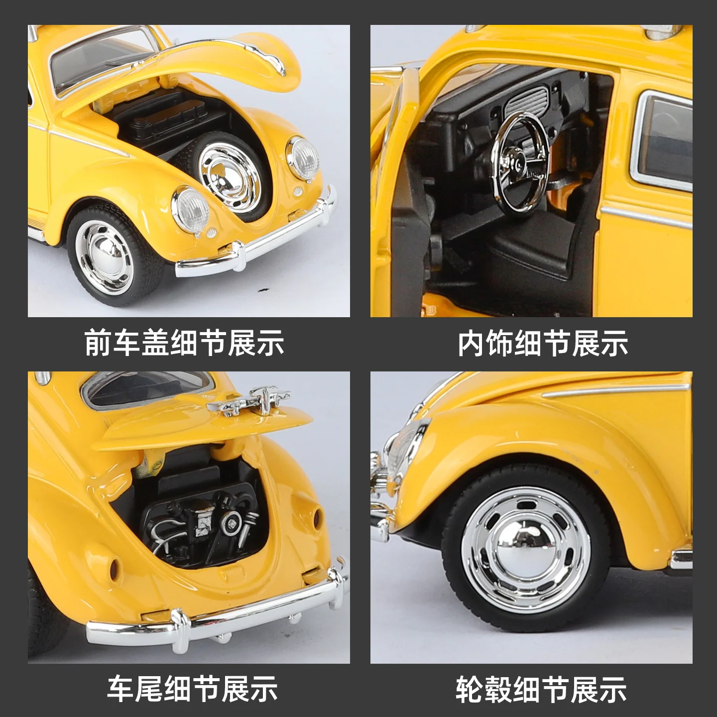 1:32 Classic Volkswagen Beetle Model Car 3 1:32 Classic Volkswagen Beetle Model Car - Image 3