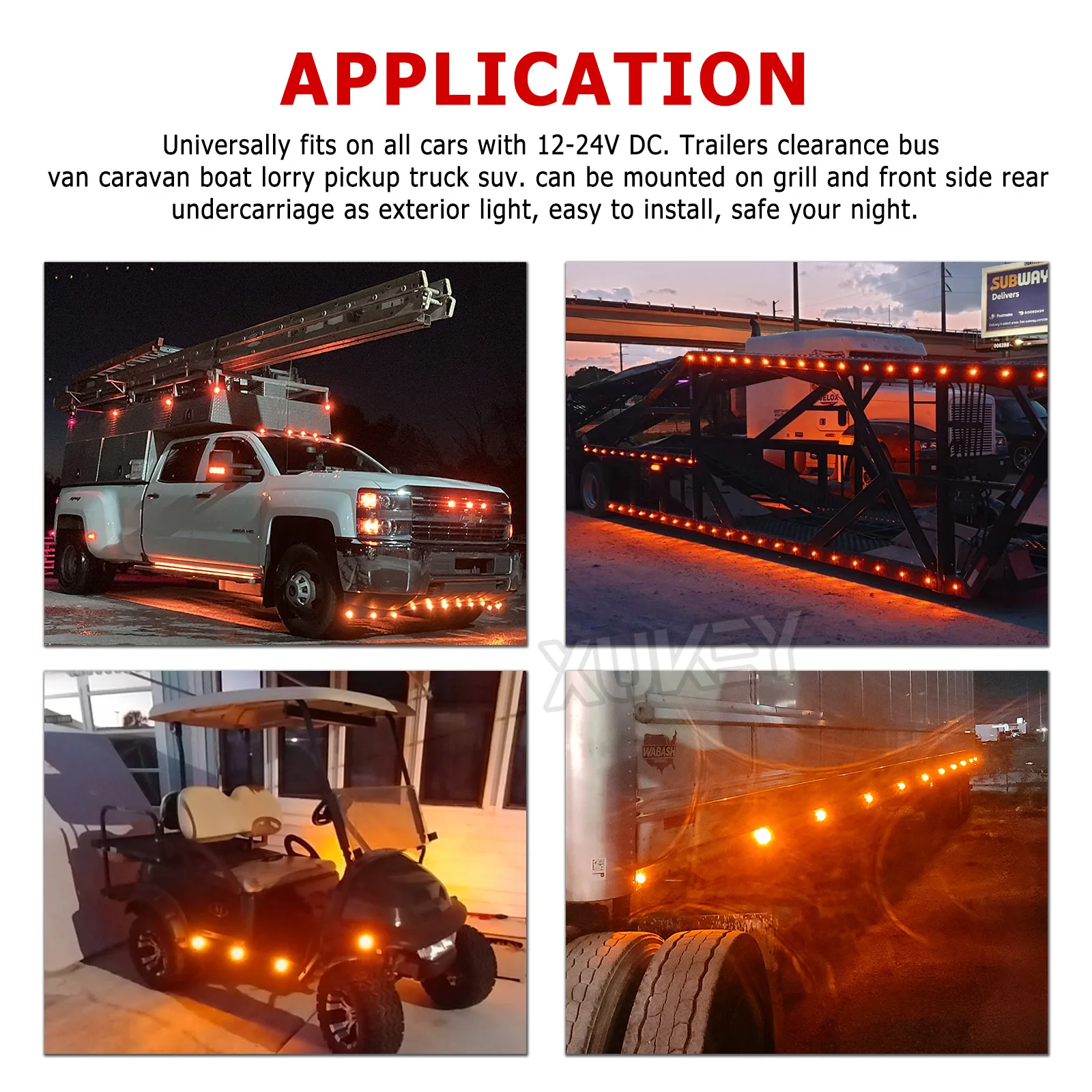 10 Amber 3/4 Inch Round LED Marker Lights 6 10 Amber 3/4 Inch Round LED Marker Lights - Image 6