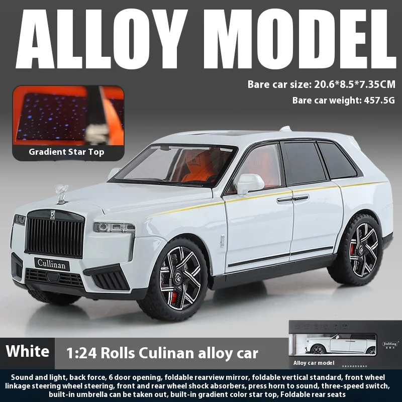 1:24 Scale Pink Rolls-Cullinan Diecast Model 10 1:24 Scale Pink Rolls-Cullinan Diecast Model - Image 10