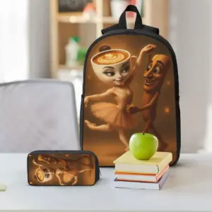 3-Piece Ballerina Backpack Set for School 11 S294959eff5844fb79845e879f5356713d