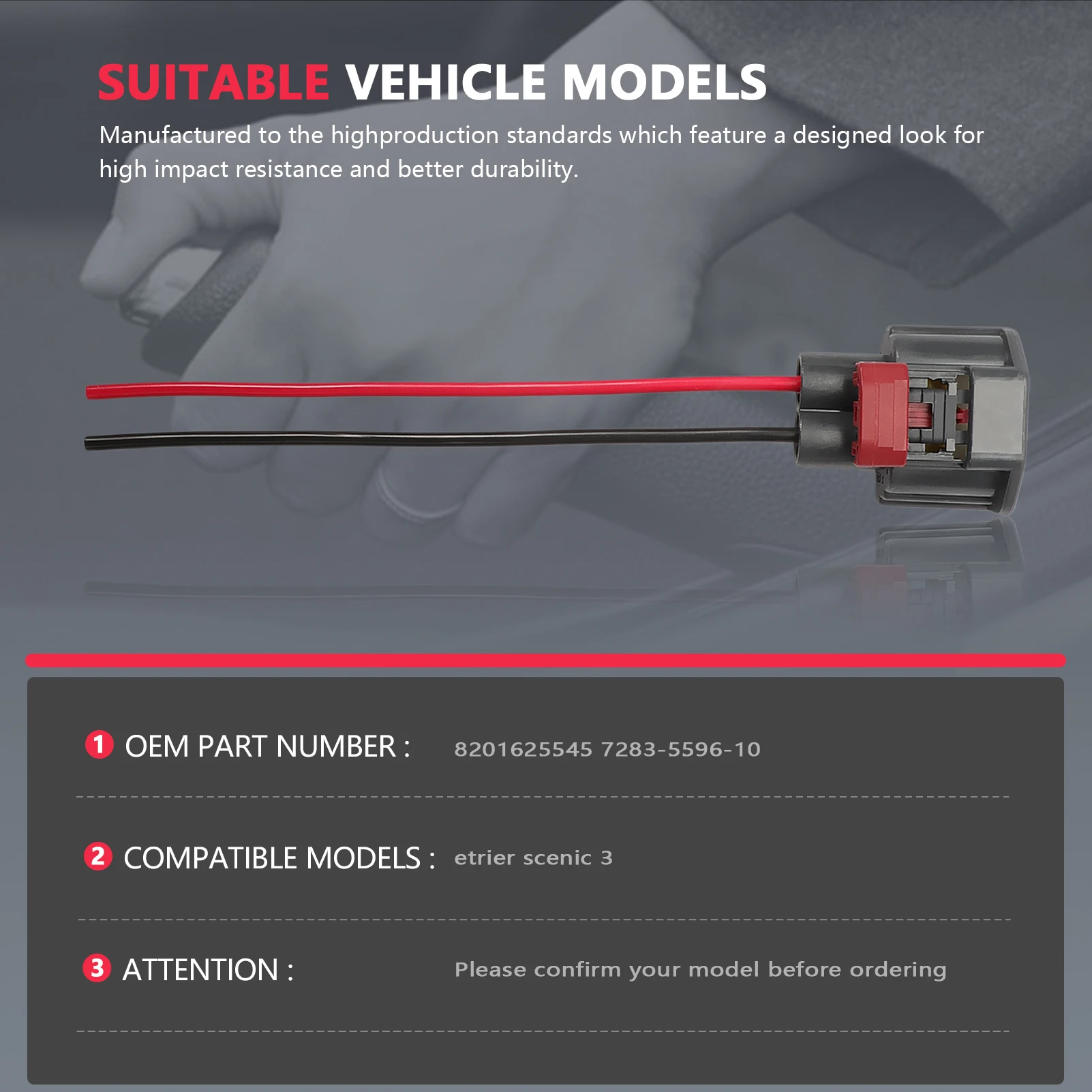 Electric Handbrake Cable Adapter for Grand Scenic III 3 Electric Handbrake Cable Adapter for Grand Scenic III - Image 3