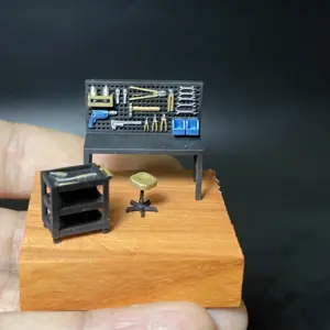 1/64 Scale Diorama Work Table Set 10 S29dfdad46e814cb59d7d81383122547eM