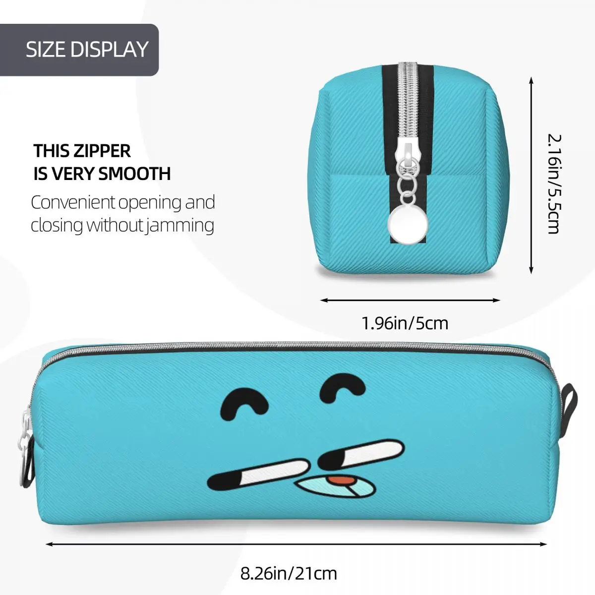 Gumballs Cartoon Pencil Case in Turquoise 4 Gumballs Cartoon Pencil Case in Turquoise - Image 4