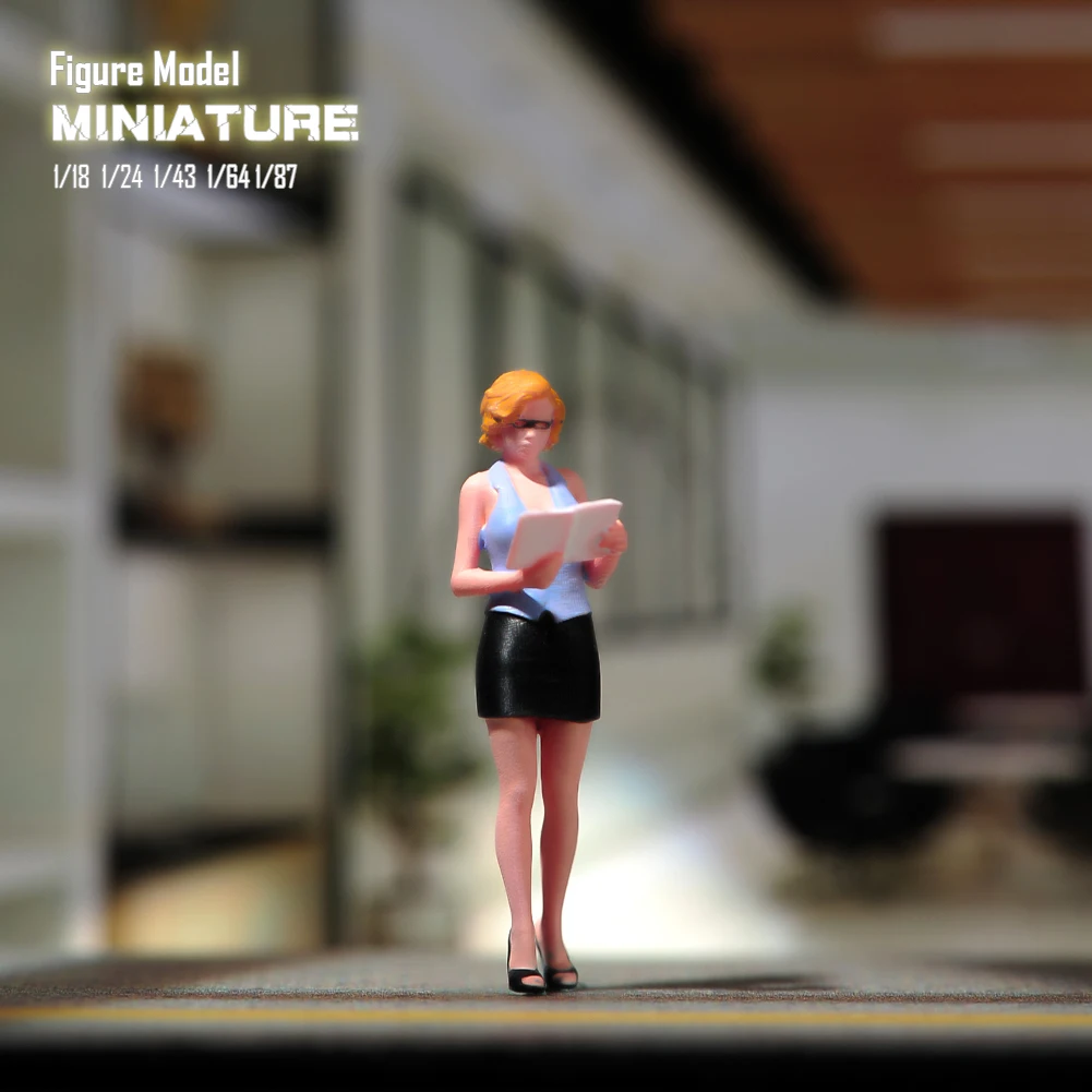 Miniature Figure of Woman Reading, 1/87-1/18 Scale 3 Miniature Figure of Woman Reading, 1/87-1/18 Scale - Image 3