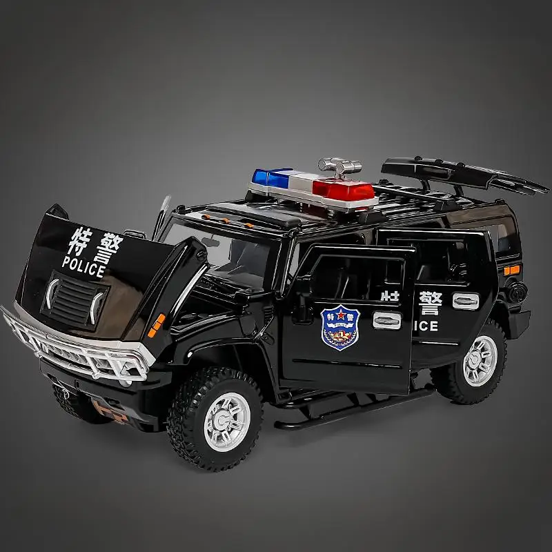 Police Hummer H2 1:24 Diecast Model Car 7 Police Hummer H2 1:24 Diecast Model Car - Image 7