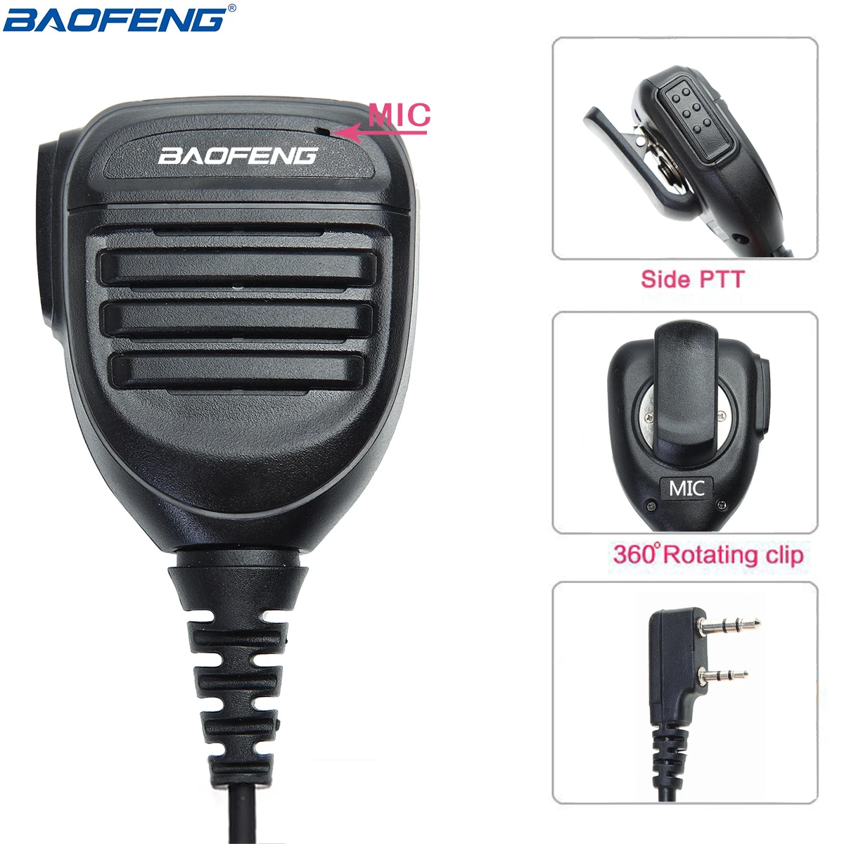 Baofeng BF-780 Handheld Microphone IP54 Waterproof 2 Baofeng BF-780 Handheld Microphone IP54 Waterproof - Image 2