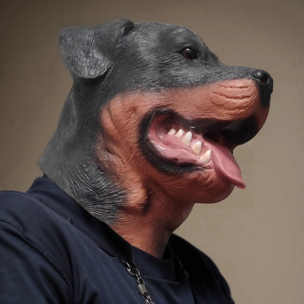 Rottweiler Dog Head Mask for Adults 3 Rottweiler Dog Head Mask for Adults - Image 3