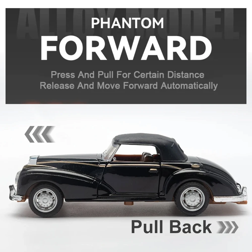 Vintage Cabriolet Diecast Model Car 1:36 Scale 4 Vintage Cabriolet Diecast Model Car 1:36 Scale - Image 4