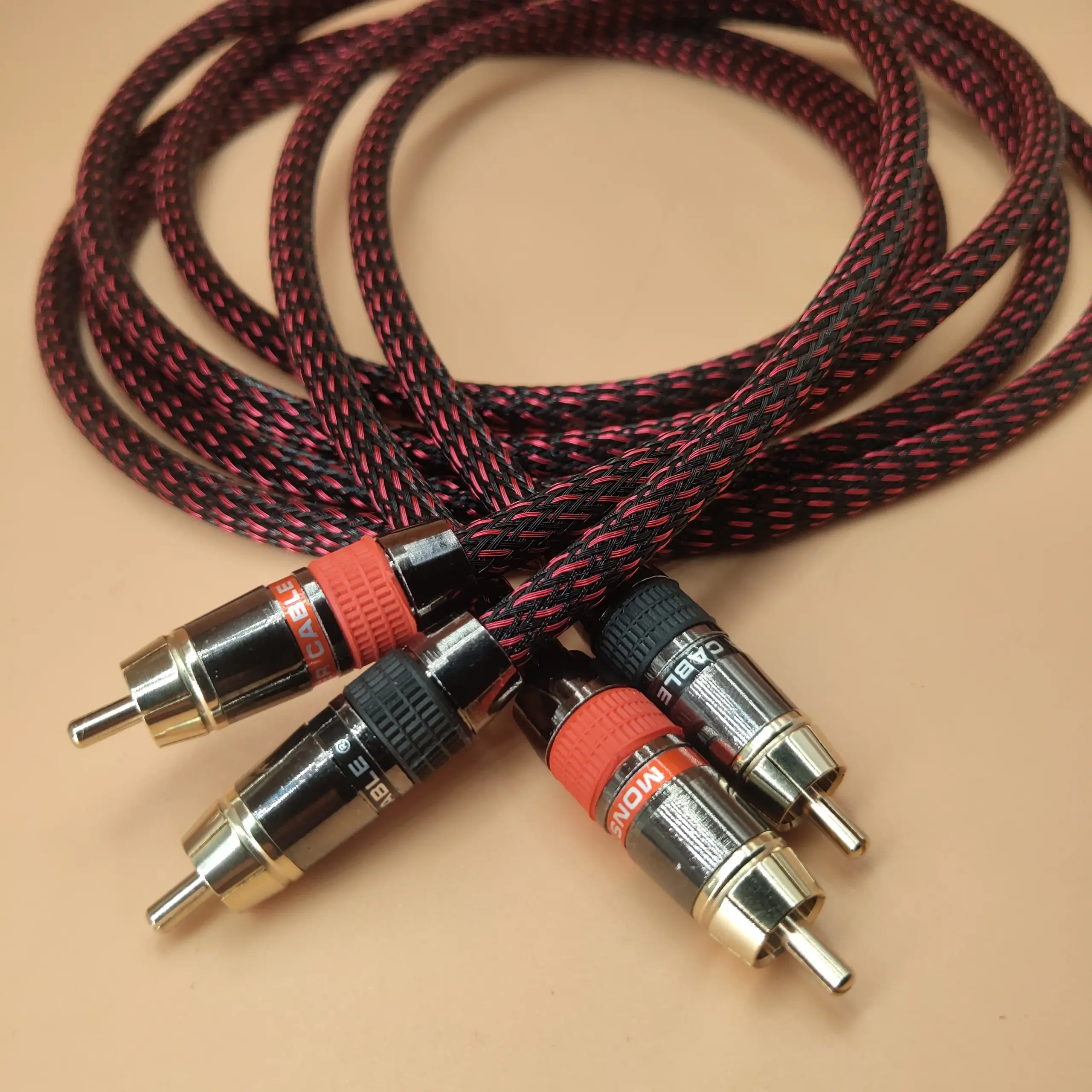 Hi-Fi Monster RCA Audio Cable 24k Gold-Plated 2 Hi-Fi Monster RCA Audio Cable 24k Gold-Plated - Image 2