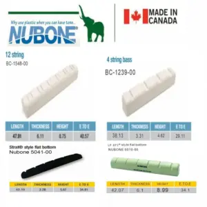 Graph Tech Tusq Nubone Nut for Electric Guitars