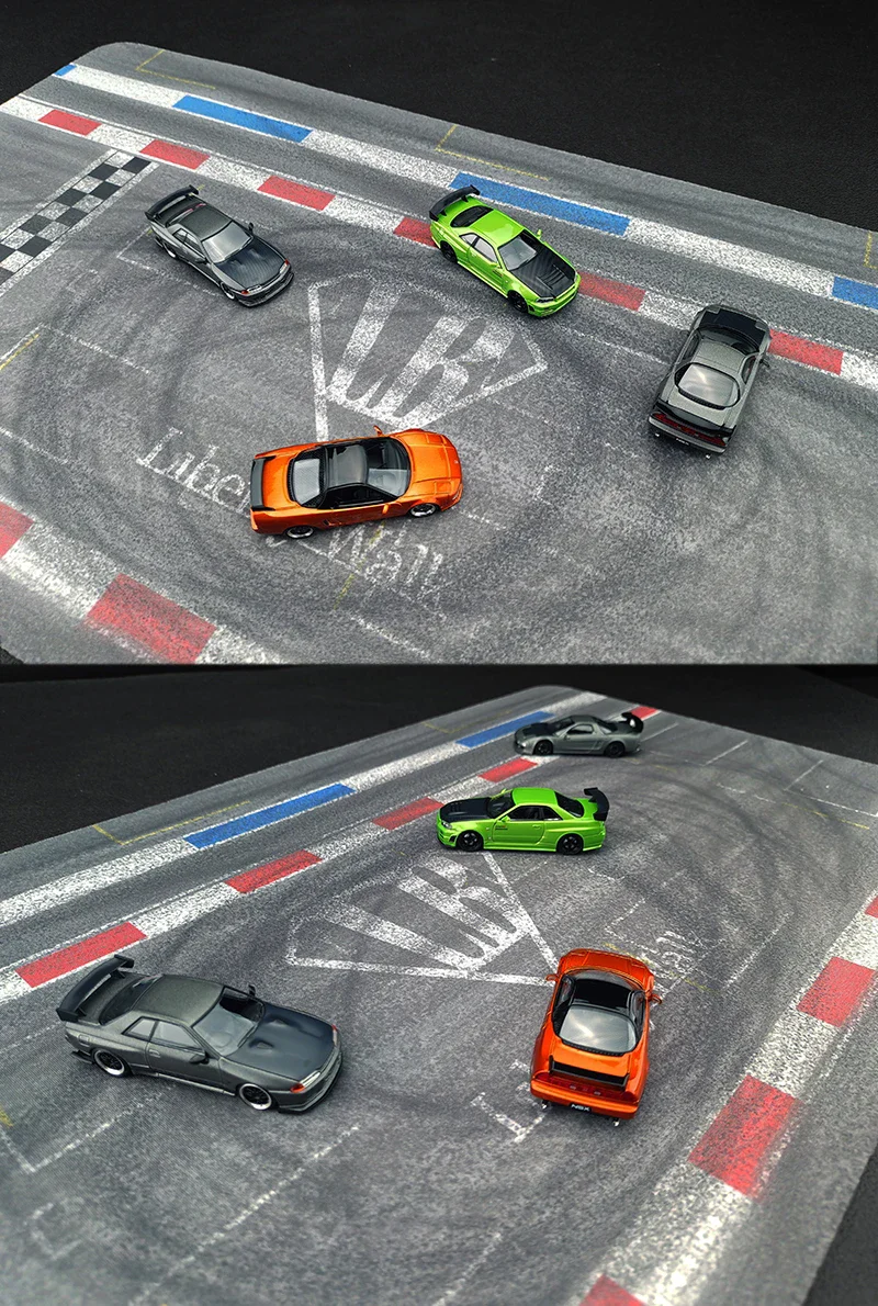 1:64 Scale Racing Scene Parking Lot Mat 60x30 cm 4 1:64 Scale Racing Scene Parking Lot Mat 60x30 cm - Image 4