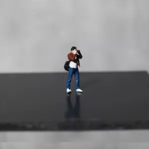 1:64 Scale Pink Helmet Motorcycle Girl Figure 13 S33f5dc164bd94cbfb264695bb3047a5dE 2