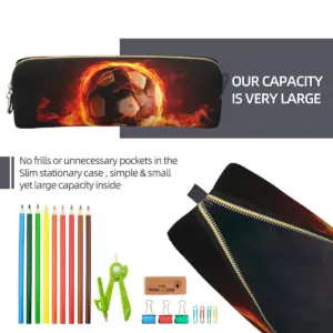 Burning Soccer Ball Leather Pencil Case 34 S359a8c9a909d44a890905cbdbfdb2d8fe