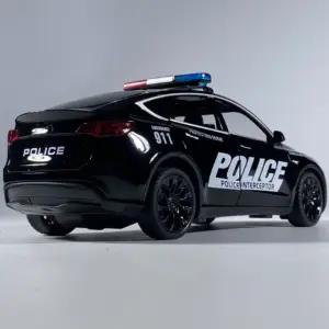 1:24 Scale Diecast Police Model Car with Lights 12 S37cac465b91c4d68a98501c6c134fce8w