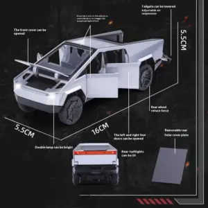 1:32 Scale Cybertruck Die-Cast Model with Lights 11 S3814e9a26abe4c6d95706a87f5ced91bd