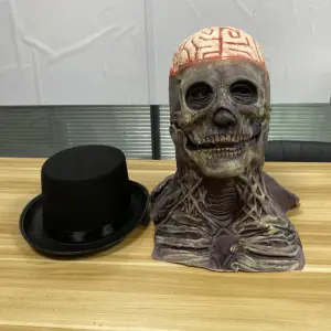 Full Head Skeleton Halloween Mask with Brain Detail 17 S38a6f086946749f78a1c98e495cc078aq