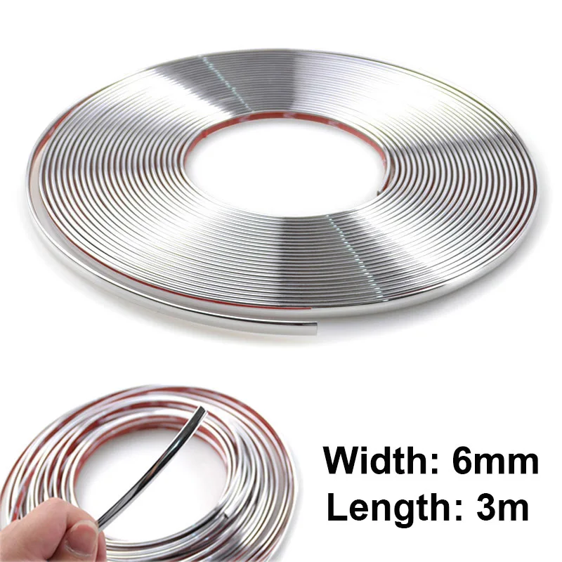 Universal Chrome Decorative Car Styling Strip 3m 2 Universal Chrome Decorative Car Styling Strip 3m - Image 2