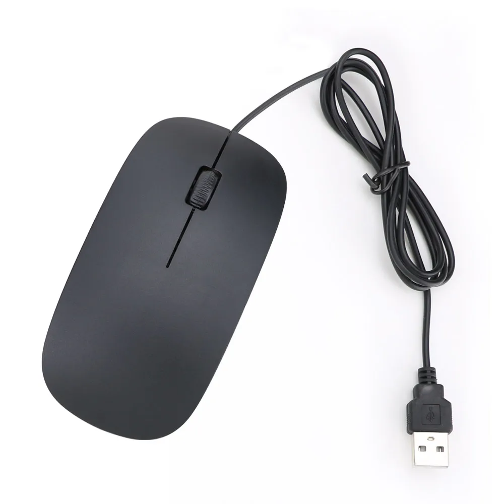 Ultra-Thin USB Wired Mouse 1200 DPI Black 4 Ultra-Thin USB Wired Mouse 1200 DPI Black - Image 4