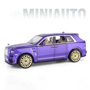 Purple Rolls Royce Cullinan 1:24 Scale Model 10 S3a6b262304674345b0fa50a1cc98511as