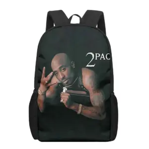 2pac Monochrome Graphic School Backpack 53 S3b2f39385ff447caa15507d08c565dc2q
