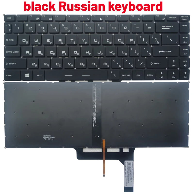 MSI Compatible Laptop Keyboard Black Red Accents 2 MSI Compatible Laptop Keyboard Black Red Accents - Image 2