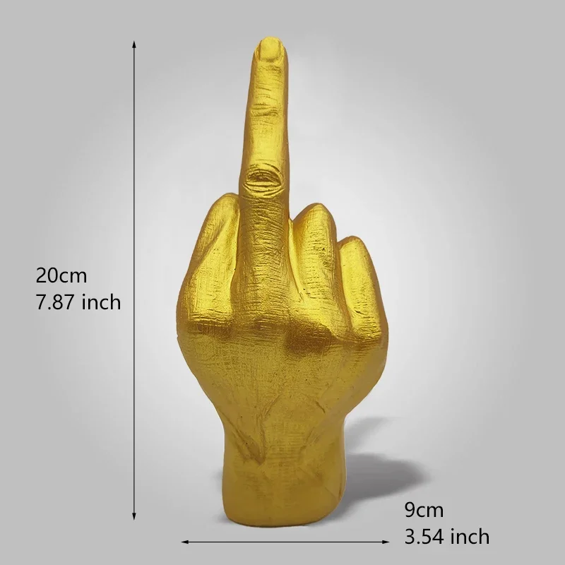 Middle Finger Resin Statue Modern Decor 9x8x20 cm 8 Middle Finger Resin Statue Modern Decor 9x8x20 cm - Image 8