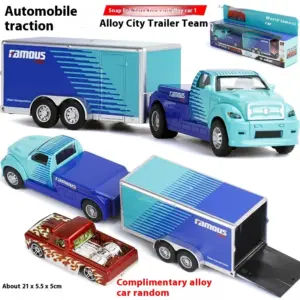 1:64 Diecast Truck and Trailer Model Set 44 S3ccdcd35382c4c0f80bf3cd35b6b38296