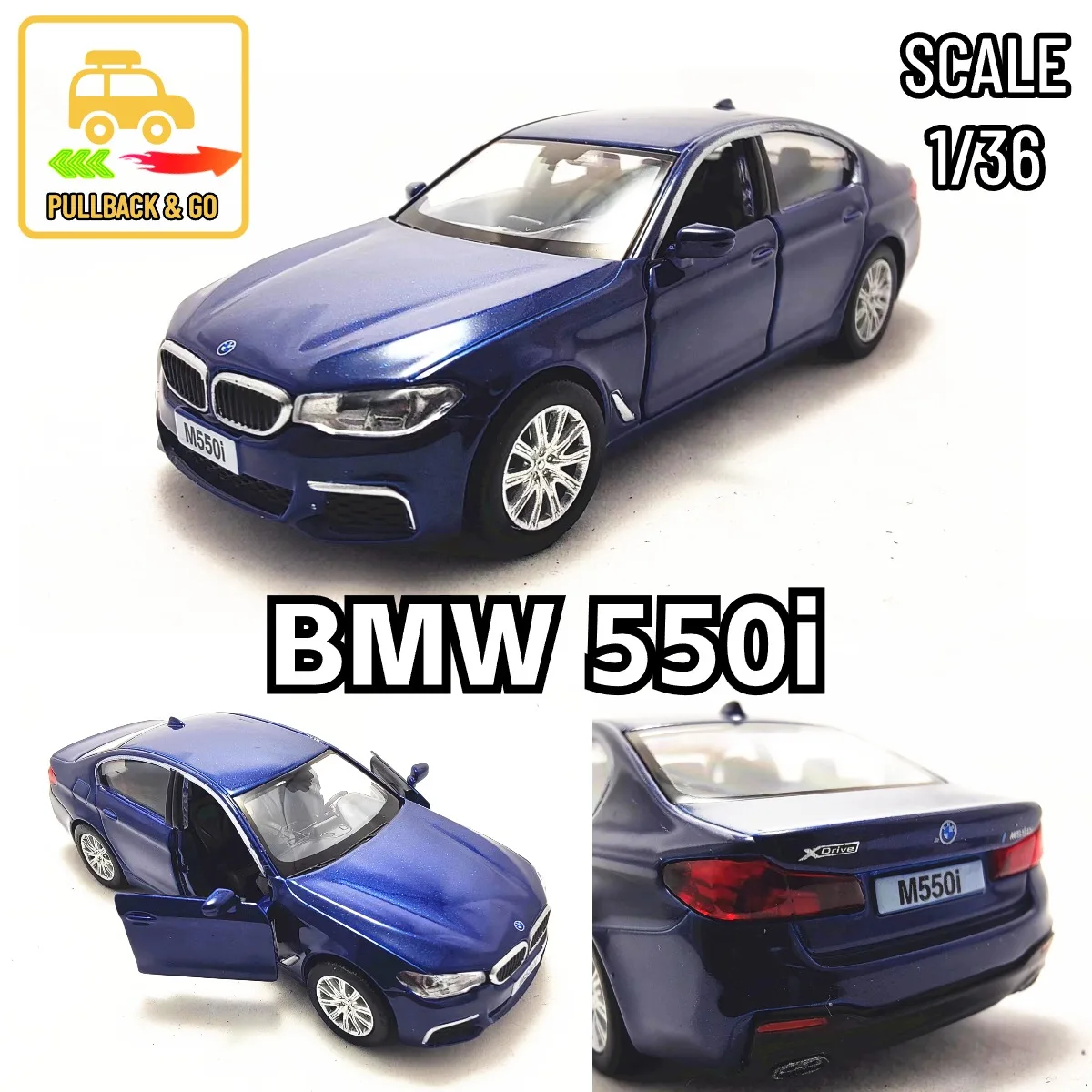 BMW 550i Diecast Model 1:36 Scale Replica 4 BMW 550i Diecast Model 1:36 Scale Replica - Image 4